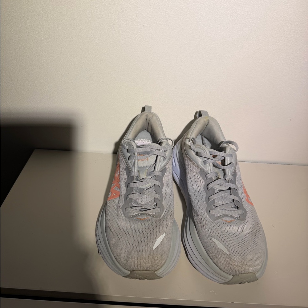 Hoka Women’s Sneakers-Sz 9.5. Gray/light Coral. - Picture 5 of 11